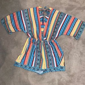 Colorful flying tomato romper